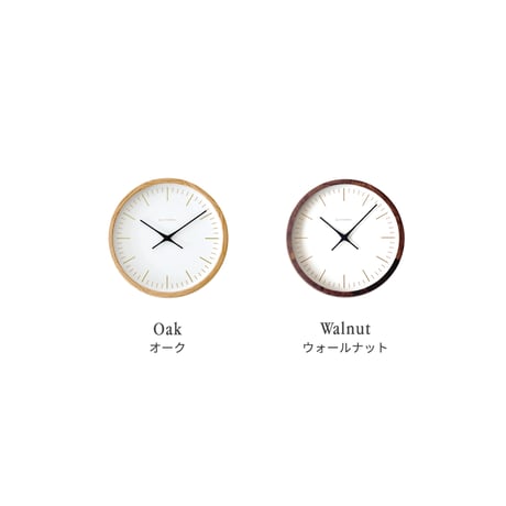 【名入れ付き】 KATOMOKU muku clock 18 オーク km-129OA 木製 掛け時計