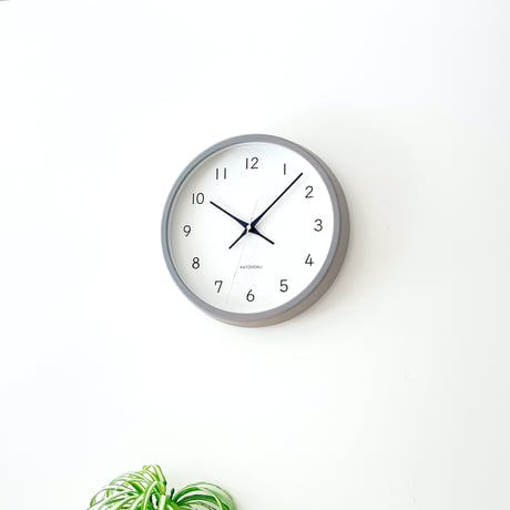 【名入れ付き】KATOMOKU muku clock 13 グレー km-104GR8 木製 掛け時計