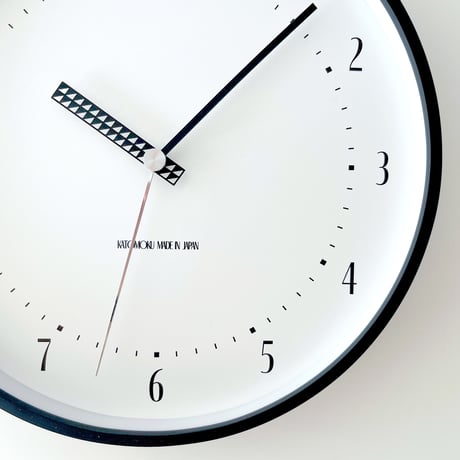 【名入れ付き】 KATOMOKU plywood clock 25 ブラック km-154BKS 木製 静音