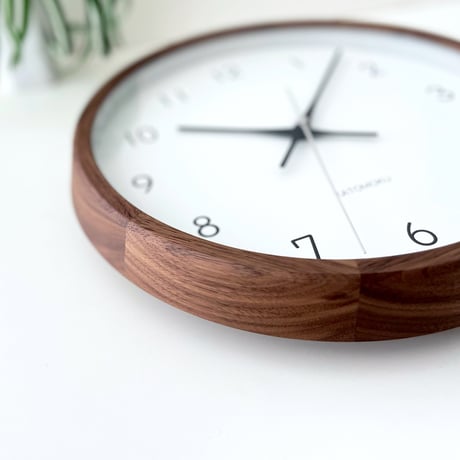【名入れ付き】KATOMOKU muku clock 13 ウォールナット km-104WA 木製 掛け時計