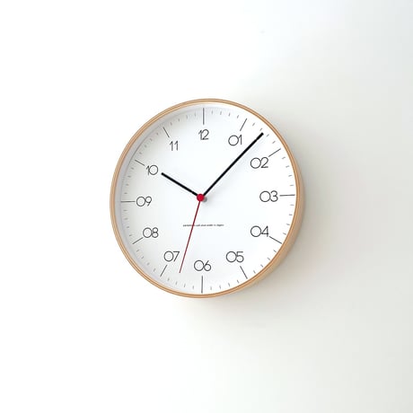 【名入れ付き】 KATOMOKU plywood clock 24 ナチュラル km-150NAS 木製 掛け時計