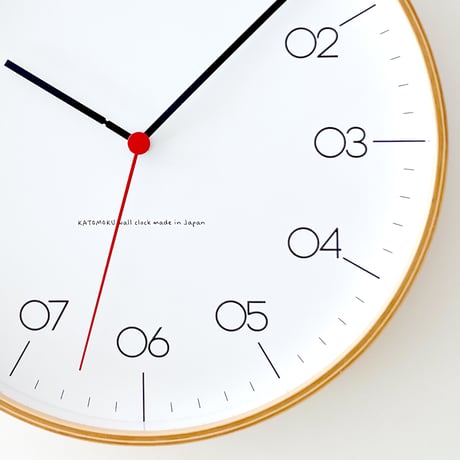 【名入れ付き】 KATOMOKU plywood clock 24 ナチュラル km-150NAS 木製 掛け時計