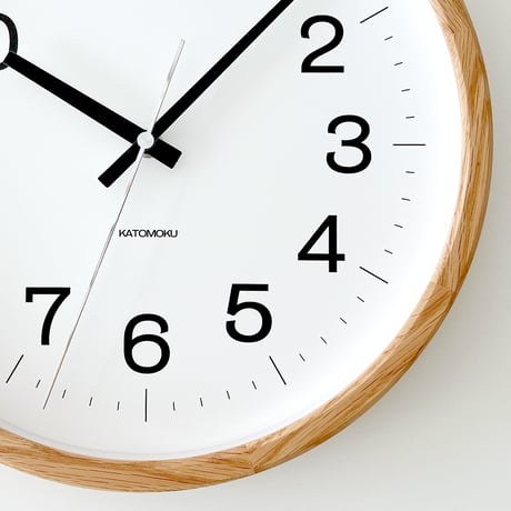 【名入れ付き】KATOMOKU muku clock 16 オーク km-113OA 木製 掛け時計