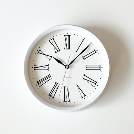 【名入れ付き】KATOMOKU muku  clock 5 ホワイト km-58WH 木製 掛け時計