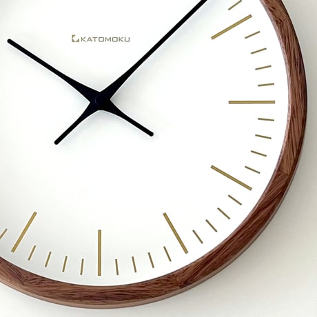 【名入れ付】 KATOMOKU muku clock 18 ウォールナット km-129WA 木製 掛け時計