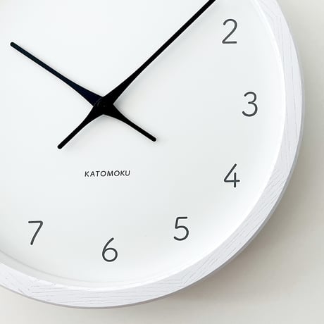【名入れ付き】KATOMOKU muku clock 7 ホワイト km-60WH 木製 掛け時計