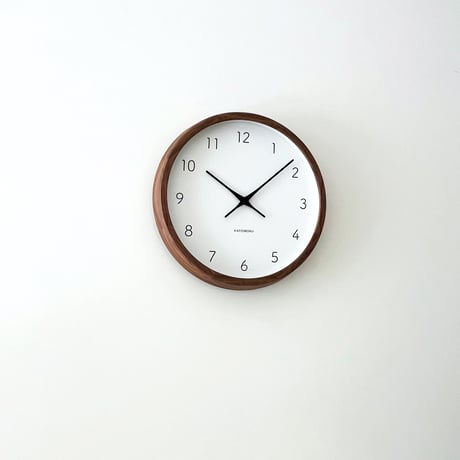【名入れ付き】 KATOMOKU muku clock 7  ウォールナット km-93WA 木製 掛け時計