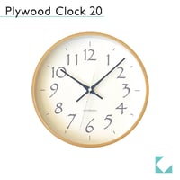 【名入れ付き】 KATOMOKU plywood clock 20 ブラック km-119BK 木製 掛け時計