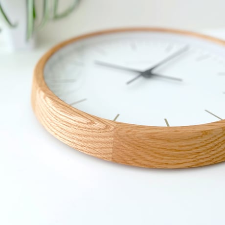 【名入れ付き】 KATOMOKU muku clock 18 オーク km-129OA 木製 掛け時計