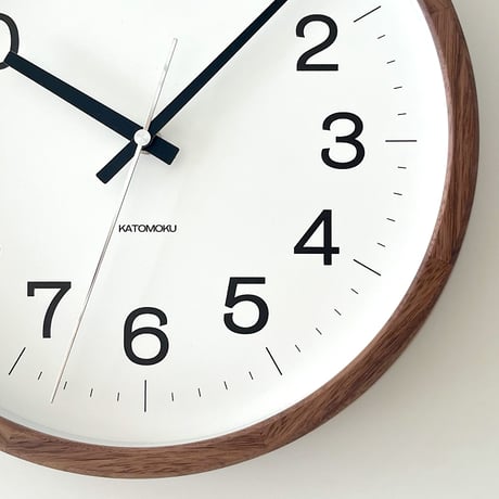 【名入れ付き】KATOMOKU muku clock 16 ウォールナット km-113WA 木製 掛け時計