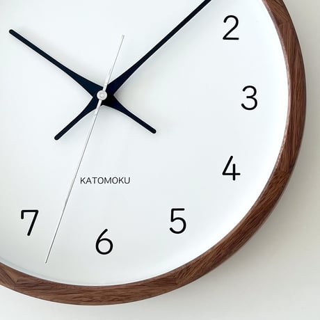 【名入れ付き】KATOMOKU muku clock 13 ウォールナット km-104WA 木製 掛け時計