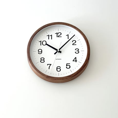【名入れ付き】KATOMOKU muku clock 16 ウォールナット km-113WA 木製 掛け時計