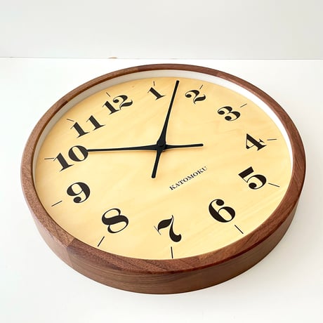 【名入れ付き】KATOMOKU muku clock 22 ウォールナット km-142WA 木製 掛け時計