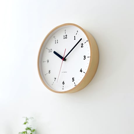 【名入れ付き】 KATOMOKU plywood clock 10 ナチュラル km-76NA 木製 掛け時計