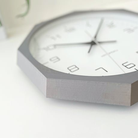 【名入れ付き】KATOMOKU muku clock 11 グレー km-94GR8 木製 掛け時計