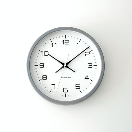 【名入れ付き】KATOMOKU muku clock 11 グレー km-94GR 木製 掛け時計