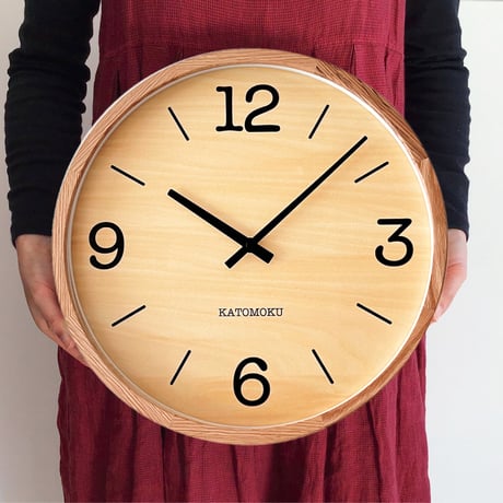 【名入れ付き】KATOMOKU muku clock 20 LL-size オーク km-137OA 木製 掛け時計
