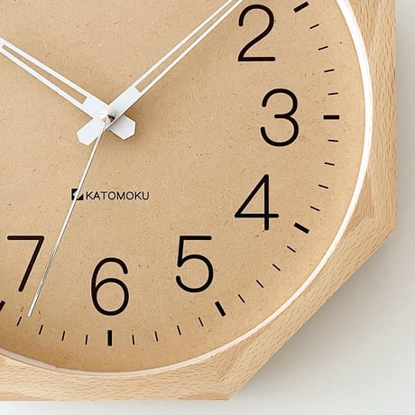 【名入れ付き】KATOMOKU muku clock 2 ナチュラル km-45NA8 木製 掛け時計