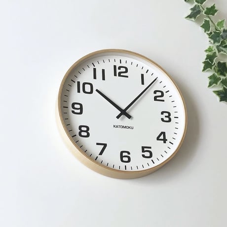 【名入れ付き】KATOMOKU plywood clock 15 ナチュラル km-92NA 木製 掛け時計