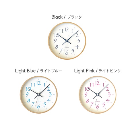 【名入れ付き】 KATOMOKU plywood clock 20 ブラック km-119BK 木製 掛け時計