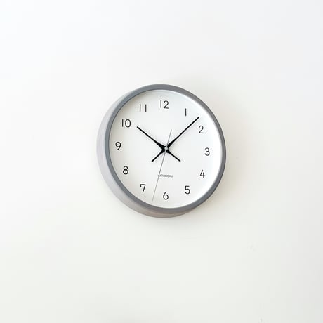 【名入れ付き】KATOMOKU muku clock 13 グレー km-104GR8 木製 掛け時計