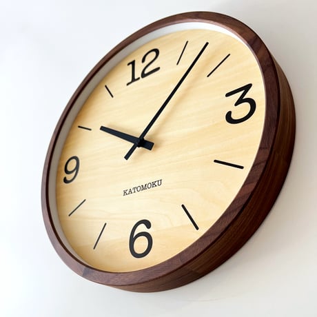 【名入れ付き】KATOMOKU muku clock 20 LL-size ウォールナット km-137WA 木製 掛け時計