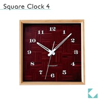 【名入れ付き】 KATOMOKU muku square clock 4 ハードメープル km-144HM 木製 掛け時計