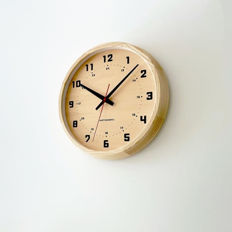 【名入れ付き】KATOMOKU muku clock 8 ナチュラル km-81NA 木製 掛け時計