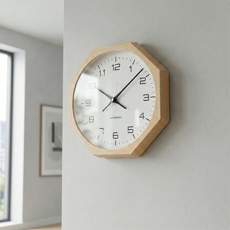 【名入れ付き】KATOMOKU muku clock 11 ナチュラル km-94NA8 木製 掛け時計