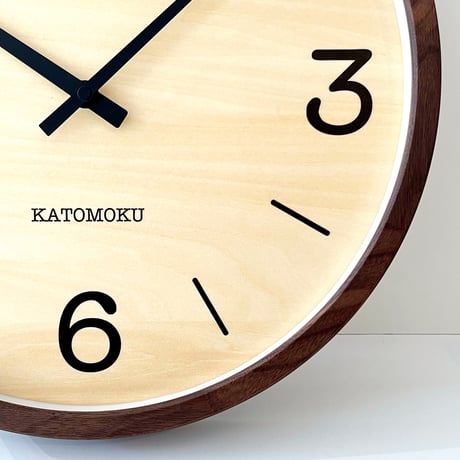 【名入れ付き】KATOMOKU muku clock 20 LL-size ウォールナット km-137WA 木製 掛け時計