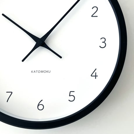 【名入れ付き】 KATOMOKU muku clock 7 ブラック km-60BK 木製 掛け時計