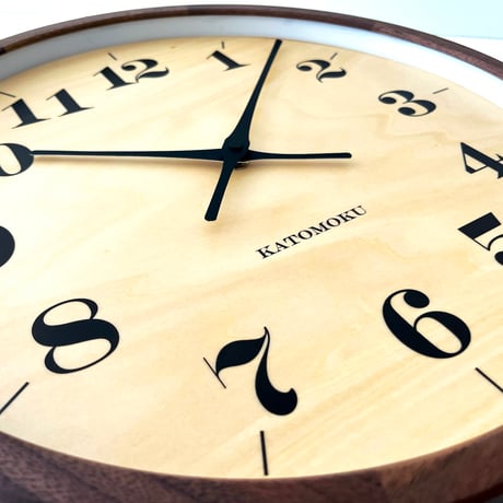 【名入れ付き】KATOMOKU muku clock 22 ウォールナット km-142WA 木製 掛け時計