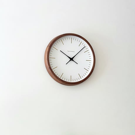 【名入れ付】 KATOMOKU muku clock 18 ウォールナット km-129WA 木製 掛け時計