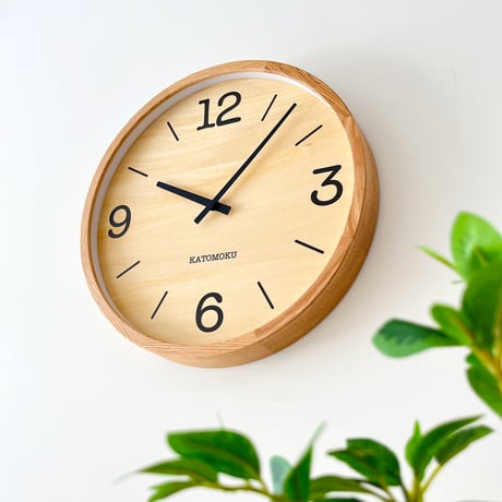 【名入れ付き】KATOMOKU muku clock 20 LL-size オーク km-137OA 木製 掛け時計