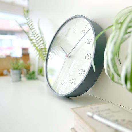 【名入れ付き】 KATOMOKU plywood clock 24 グレー km-150GRS 木製 掛け時計
