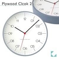 【名入れ付き】 KATOMOKU plywood clock 24 グレー km-150GRS 木製 掛け時計