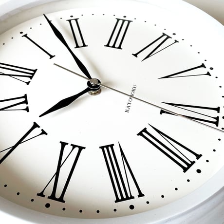 【名入れ付き】KATOMOKU muku  clock 5 ホワイト km-58WH 木製 掛け時計