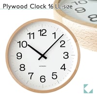 【名入れ付き】KATOMOKU muku clock 16 LL-size ナチュラル km-116NA 木製 掛け時計