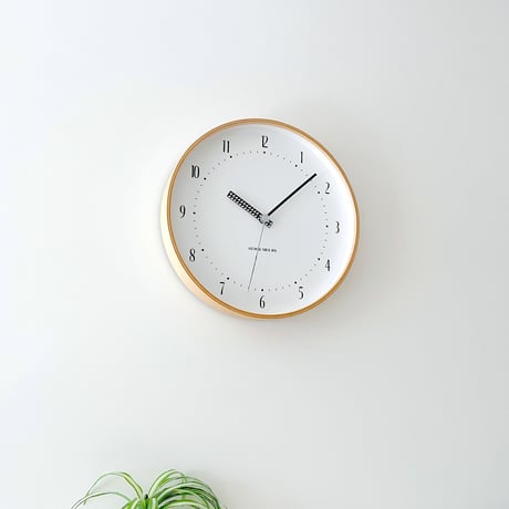 【名入れ付き】 KATOMOKU plywood clock 25 ナチュラル km-154NAS 木製 掛け時計
