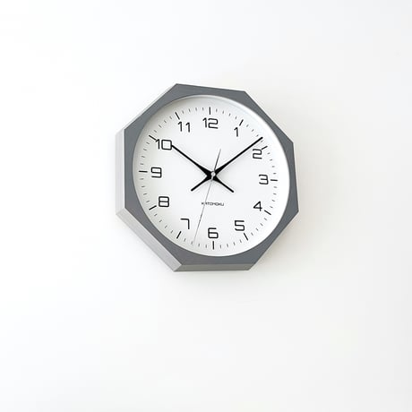 【名入れ付き】KATOMOKU muku clock 11 グレー km-94GR8 木製 掛け時計
