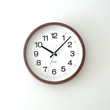 【名入れ付き】KATOMOKU muku clock 16 ウォールナット km-113WA 木製 掛け時計