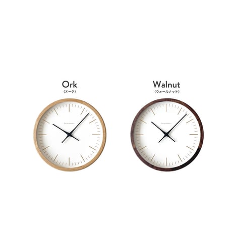 【名入れ付】 KATOMOKU muku clock 18 ウォールナット km-129WA 木製 掛け時計
