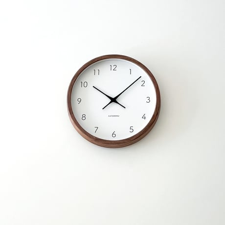 【名入れ付き】 KATOMOKU muku clock 7  ウォールナット km-93WA 木製 掛け時計