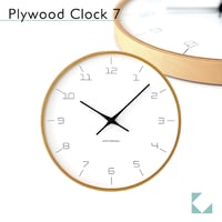 【名入れ付き】 KATOMOKU plywood clock 7 ナチュラル km-71NA 木製 掛け時計