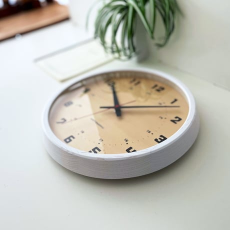 【名入れ付き】KATOMOKU muku clock 8 ホワイト km-81WH 木製 掛け時計