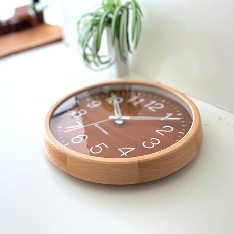 【名入れ付き】【予約商品】※5月中に出荷 KATOMOKU muku clock 2 ビーチ km-73NA 木製 掛け時計