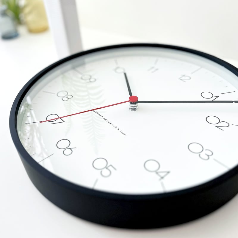 KATOMOKU plywood clock 電波時計 ブラック 名入れ付き】 KATOMOKU plywood clock 24 ブラック km-150BK