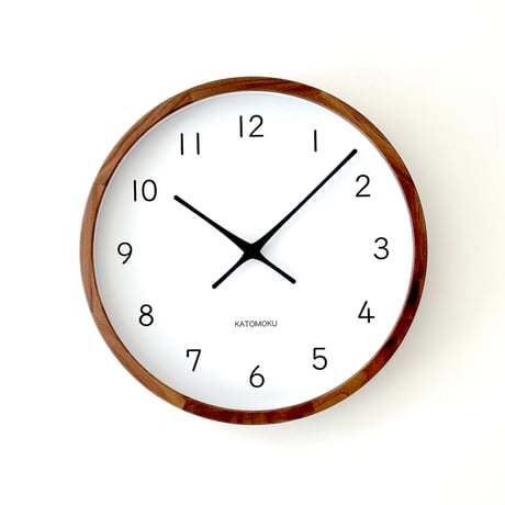 【名入れ付き】KATOMOKU muku clock 13 LL-size ウォールナット km-139WA 木製 掛け時計