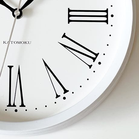 【名入れ付き】KATOMOKU muku  clock 5 ホワイト km-58WH 木製 掛け時計