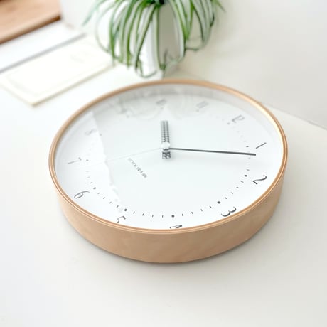 【名入れ付き】 KATOMOKU plywood clock 25 ナチュラル km-154NAS 木製 掛け時計